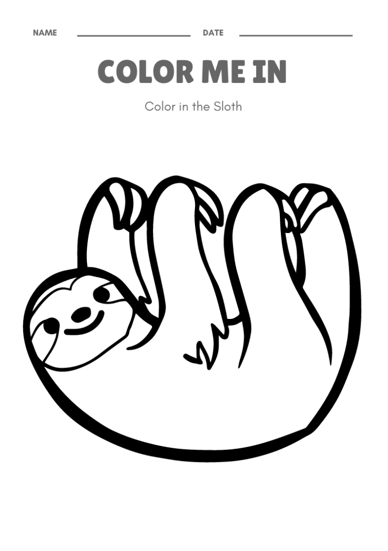 free sloth themed kids activity sheets help my kids are bored