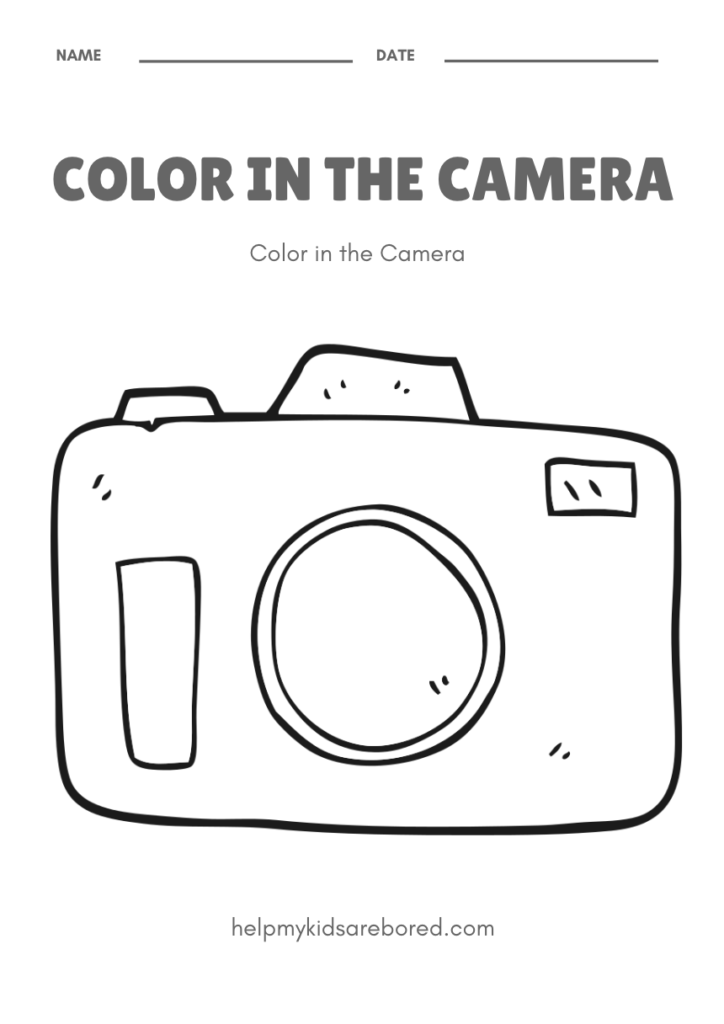 Camera & Photography Themed Children's Activity Sheets - Help My Kids ...