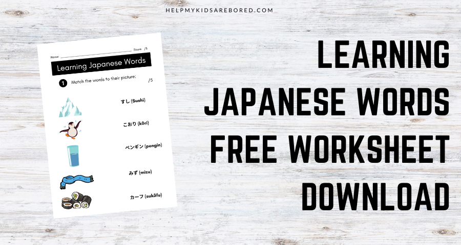 learning japanese words free worksheet download 11 match the picture